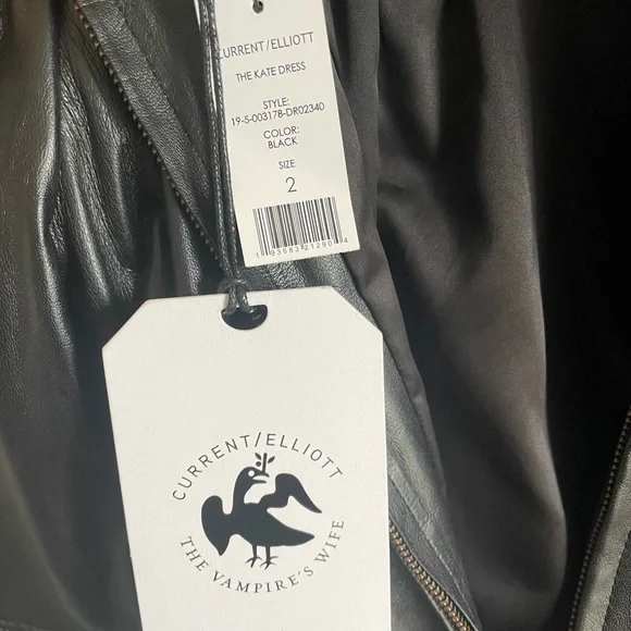The Vampire’s Wife x Current/Elliot leather dress NWT - Picture 7 of 8